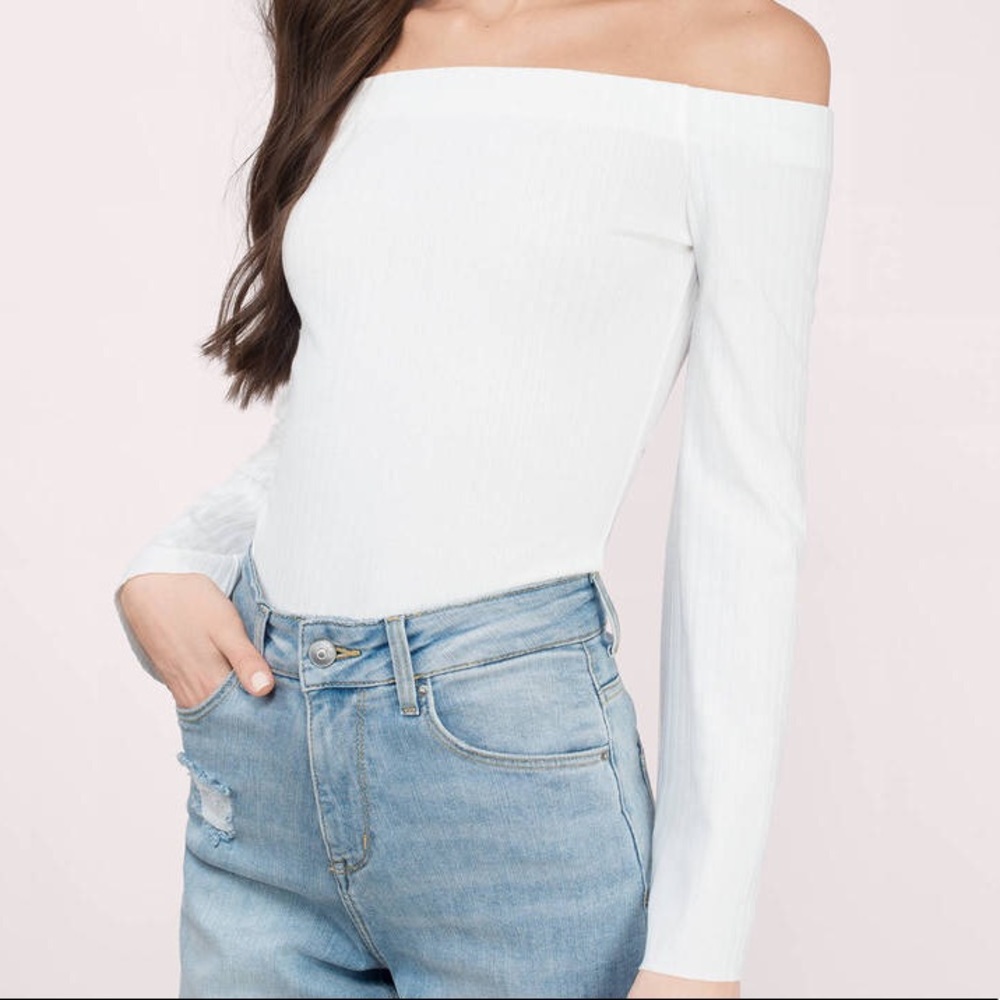 Off The Shoulder White Forever 21 Top